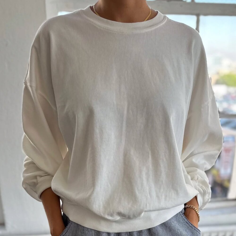 Le Bon Shoppe - Cali Jersey Sweatshirt | Vintage White S